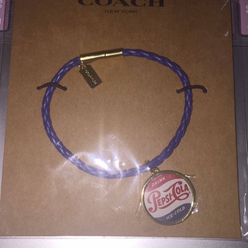 Coach PEPSI leather bracelet.  RARE!!**